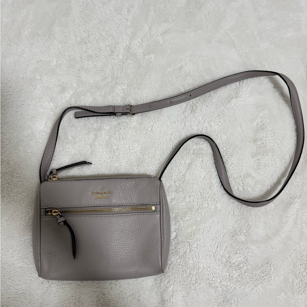Kate Spade gray Leather Crossbody Bag in Taupe